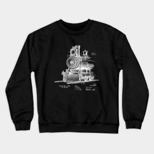 Steam Train Patent Blueprint 1898 Crewneck Sweatshirt